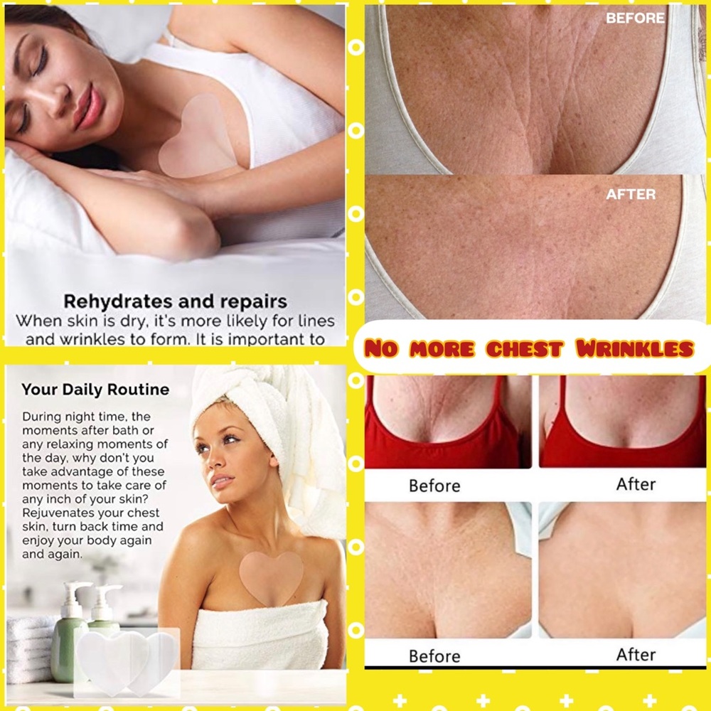 Relieve cleavage wrinkles chest wrinkles pad décolleté pad